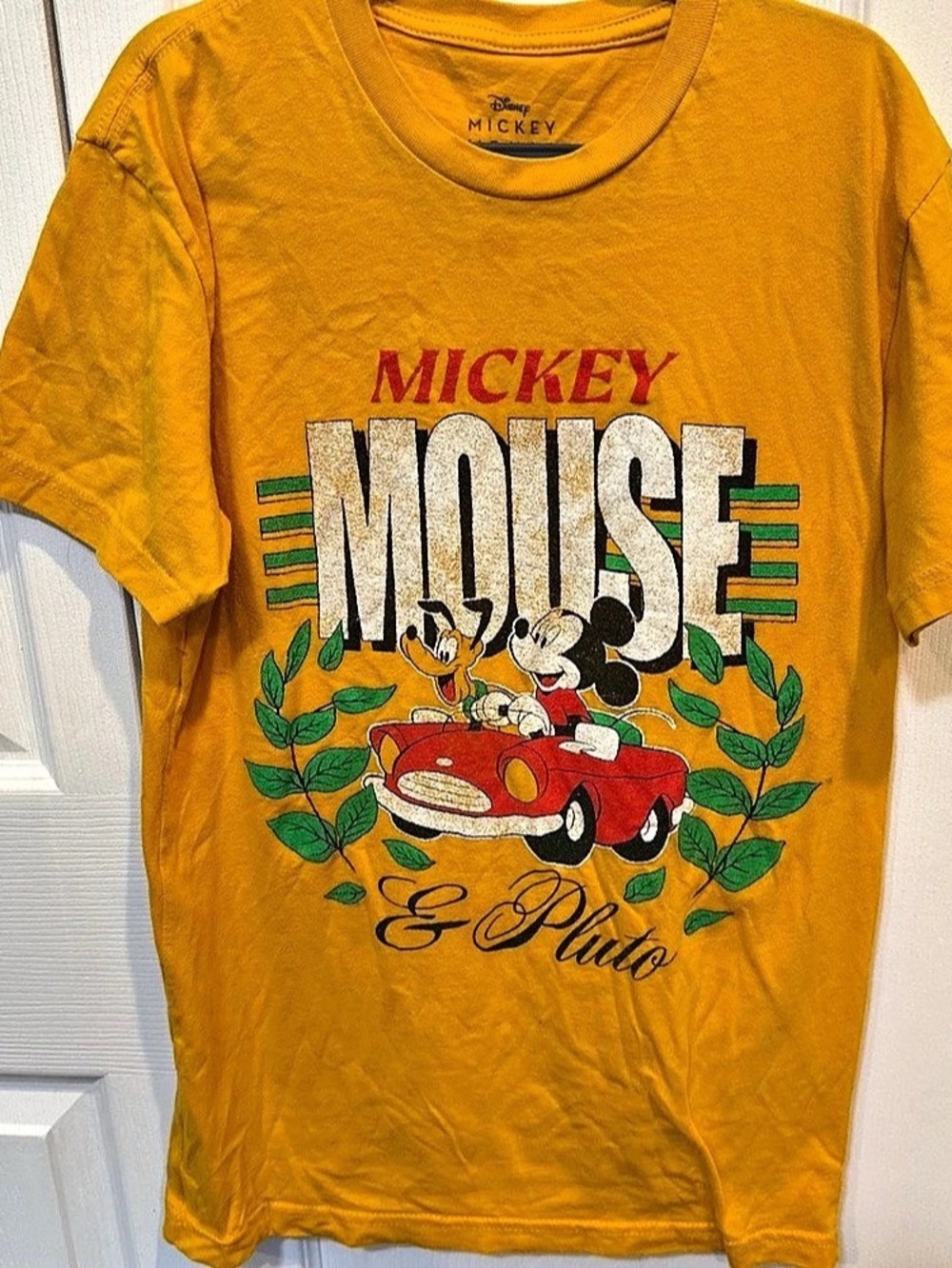 Disney Mickey Mouse Graphic Tee Yellow Size XS